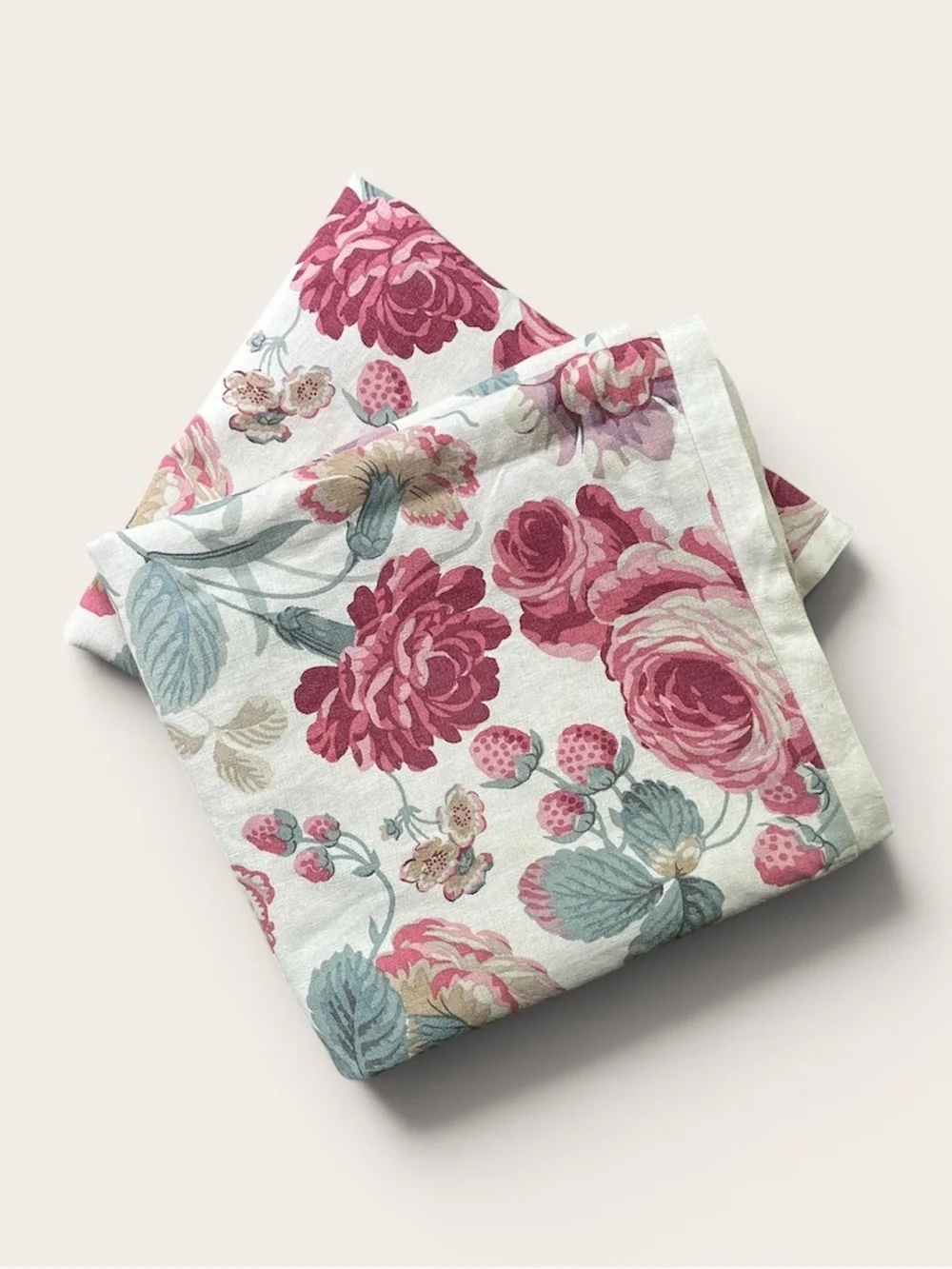 Pottery Barn Elia Floral Reversible Cotton Linen King Shams, Set of 2